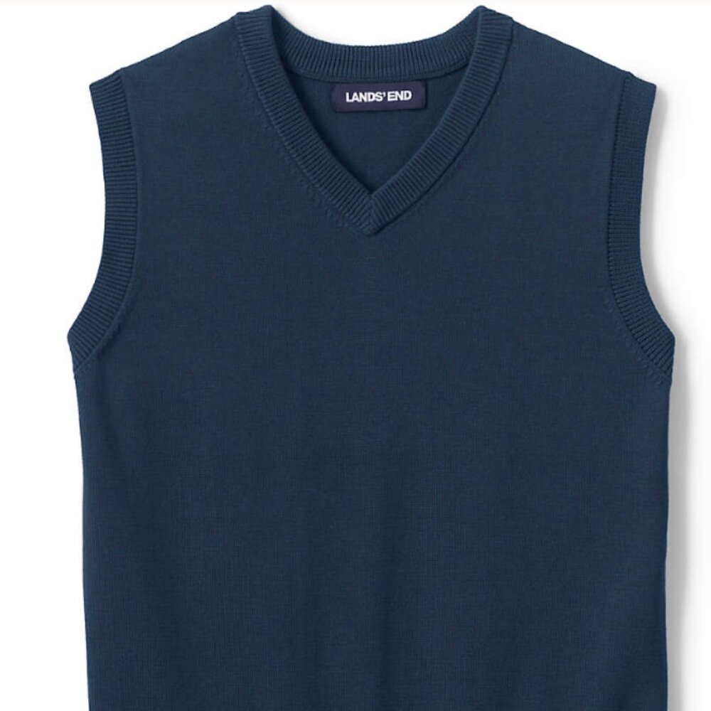NWT Lands End school uniform vest boys girls size 6